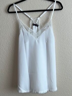 White Spaghetti Strap Camisole Blouse
